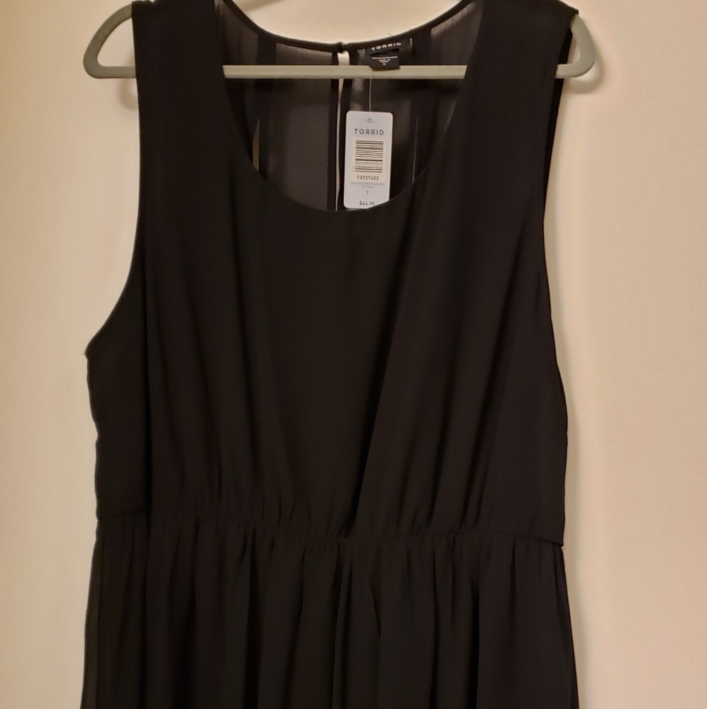 Torrid high low sleeves tank skater dress.